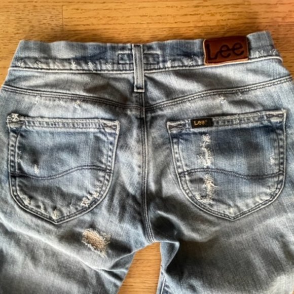 LEE WOMEN’S LOW RISE SKINNY JEANS W25 L31 “Lynn” Narrow Fit, Distressed Look - Picture 13 of 13